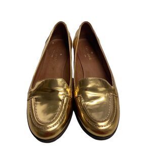 KATE SPADE Women’s Gold Metallic Loafers Flats Size 6M‎